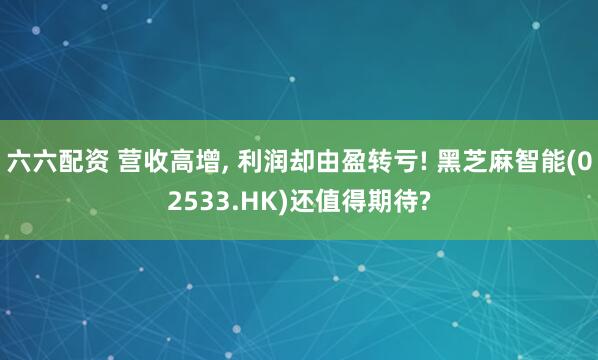 六六配资 营收高增, 利润却由盈转亏! 黑芝麻智能(02533.HK)还值得期待?