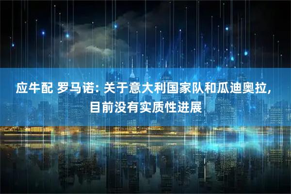 应牛配 罗马诺: 关于意大利国家队和瓜迪奥拉, 目前没有实质性进展