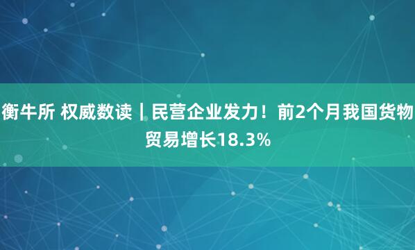 衡牛所 权威数读｜民营企业发力！前2个月我国货物贸易增长18.3%