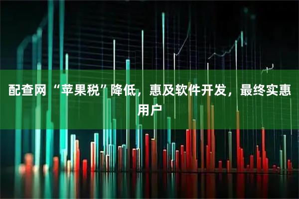 配查网 “苹果税”降低，惠及软件开发，最终实惠用户