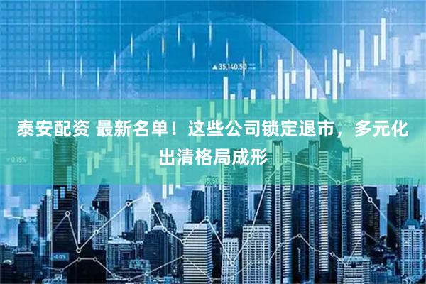 泰安配资 最新名单！这些公司锁定退市，多元化出清格局成形