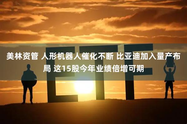 美林资管 人形机器人催化不断 比亚迪加入量产布局 这15股今年业绩倍增可期